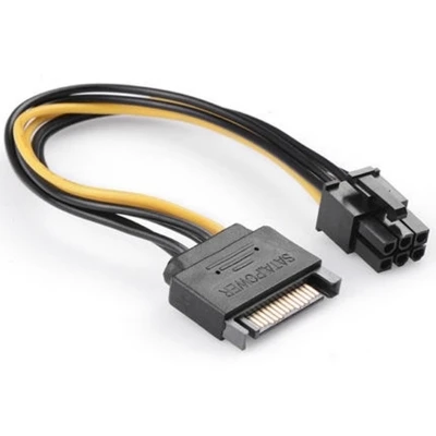 

SATA 15 Pin Male To 6 Pin Female ndependent Graphic Card Power Line 15 Needle Transfer 6 Pin Graphics Card Line F21064