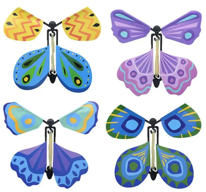 Оптовая продажа 100 шт./лот волшебная Летающая бабочка из пустых рук волшебные