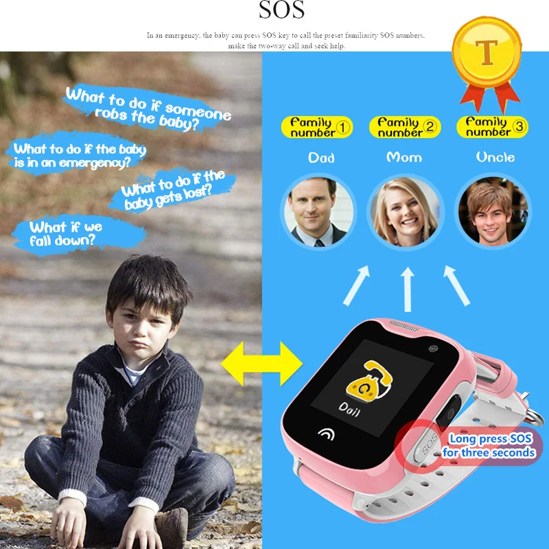 Новые милые GPS трекер Детские Смарт-часы SOS + LBS WiFi позиционирование забор