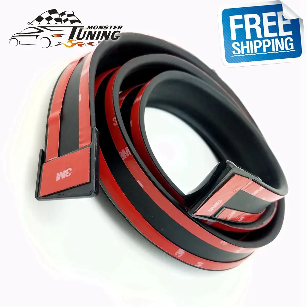 Бесплатная доставка универсальный автомобильный спойлер Monster черный длина 1 5 м