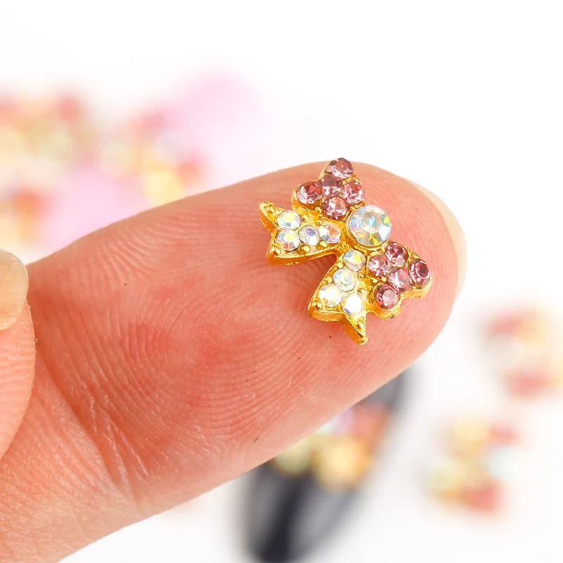 стразы для ногтей втирка Новый 10 Шт. 3D Nail Art Инструменты Камни Лук Кристалл Стразы