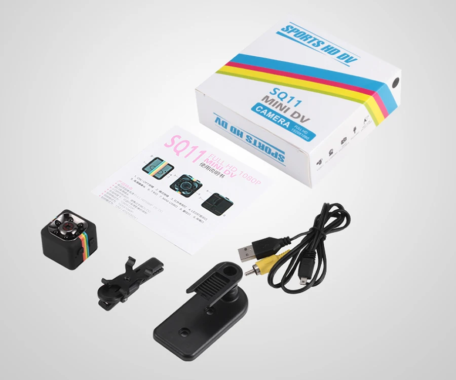 Black SQ11 Wsdcam SQ11 HD мини камера IP маленькая камера 1080P датчик ночного видения Видеокамера микро видео камера DVR DV регистратор движения видеокамера - Цвет: Black SQ11