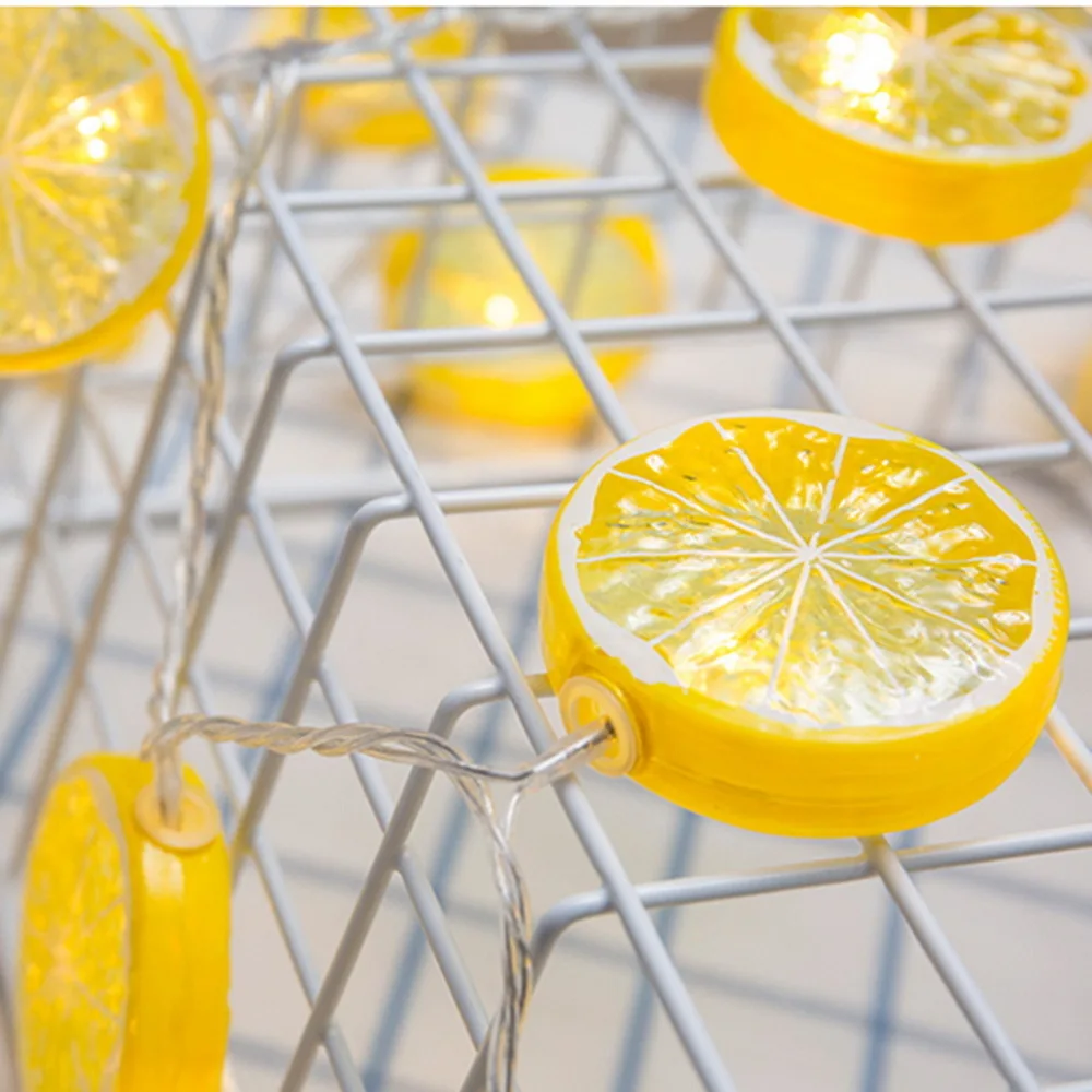 Модный праздничный светодиодный светильник новинка фруктовый лимон гирлянда 3 м