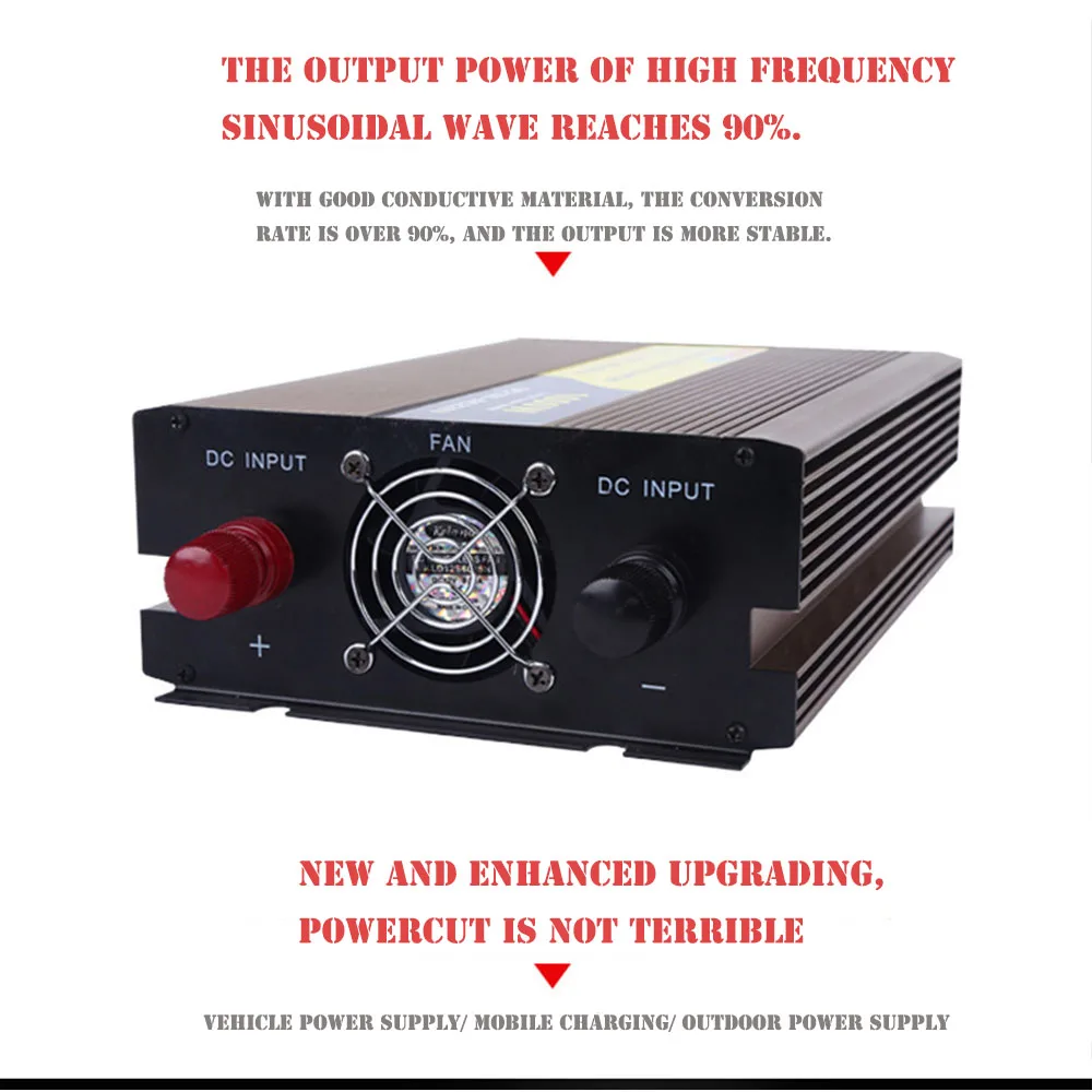 2000 Вт пиковая мощность Солнечная Чистая синусоида Инвертор постоянного тока 12 В