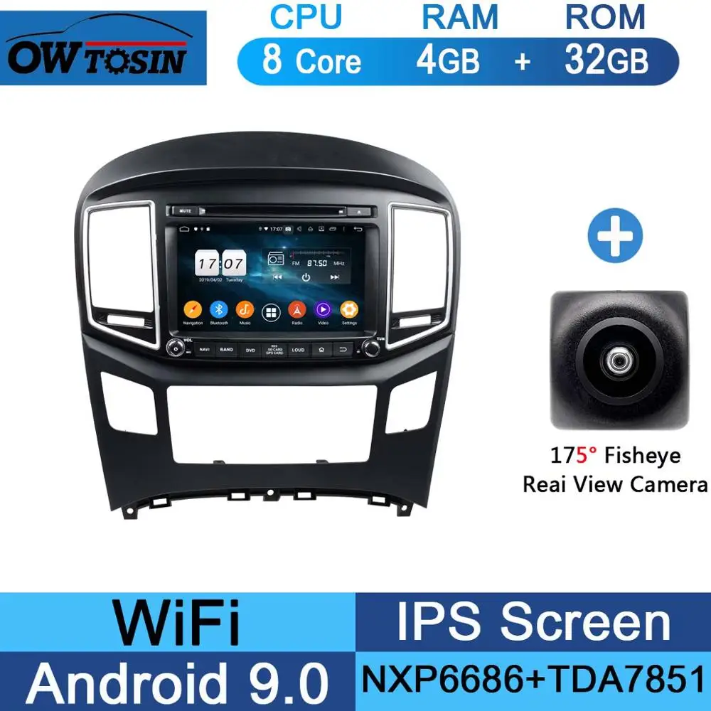 32G Fisheye Camera " ips 1920*1080 8 ядерный 4 Гб+ 64 Гб rom Android 9,0 автомобильный dvd-плеер для hyundai H1 Grand Starex DSP радио gps Parrot BT - Цвет: 32G Fisheye Camera