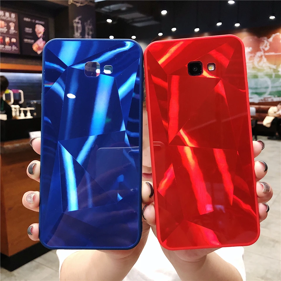 3D чехол сверкающий с блестками для samsung Galaxy J4 J6 плюс A6 A7 A8 A9 2018 крышка Жесткий алмаз