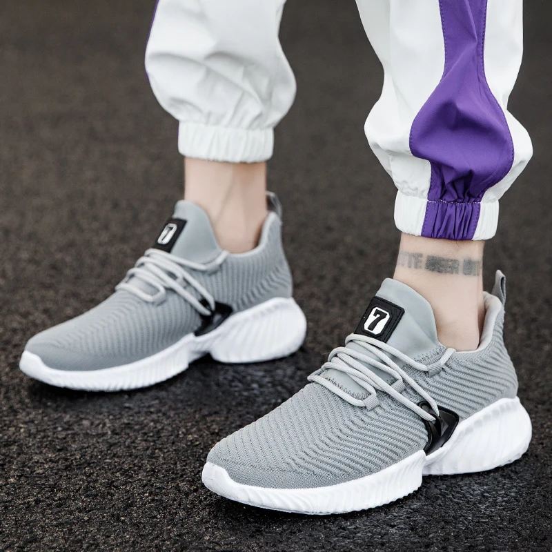 GUDERIAN Breathable Sneakers For Men Krasovki Comfortable Casual Shoes Men Lace-Up Male Shoes Adult Footwear Zapatilla Hombre