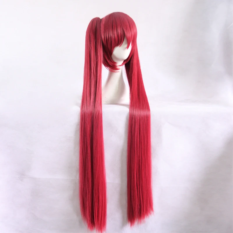 Аниме Bleach Riruka Dokugamine Косплей Парик 100 см Темно-Красный Длинные Прямые Партии