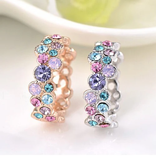 Женское кольцо с цветными розами украшения для свадебной вечеринки 2015|ring