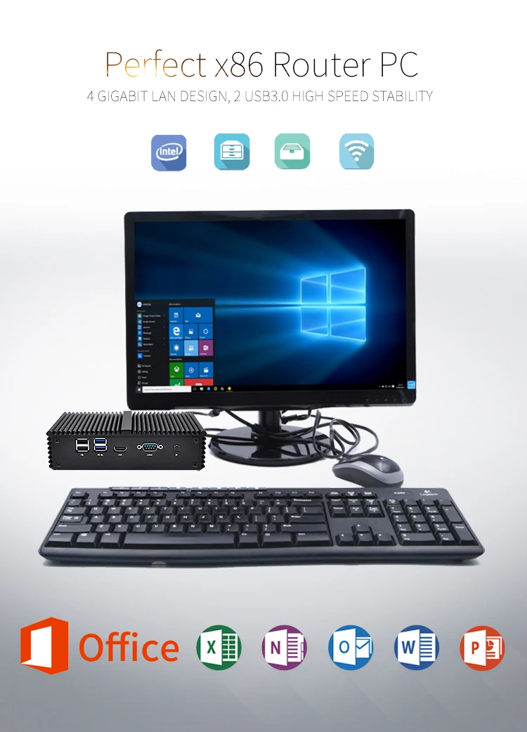 KANSUNG безвентиляторный мини-ПК с процессором Core i3 i5 i7 и 4 гигабитными NIC поддержкой AES-NI серийный 5-й безвентиляторный мини-ПК Win 7 компьютер