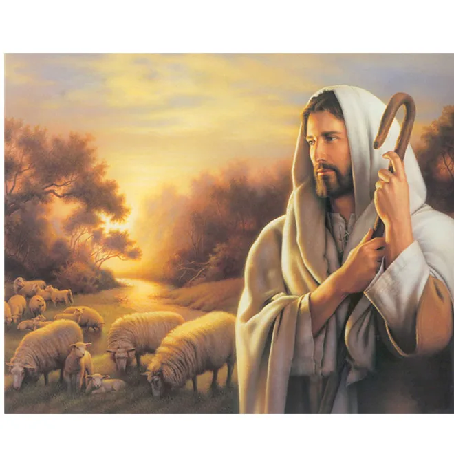 Рукоделие религиозная вышивка сделай сам Иисус и пастух 14CT наборы для вышивки
