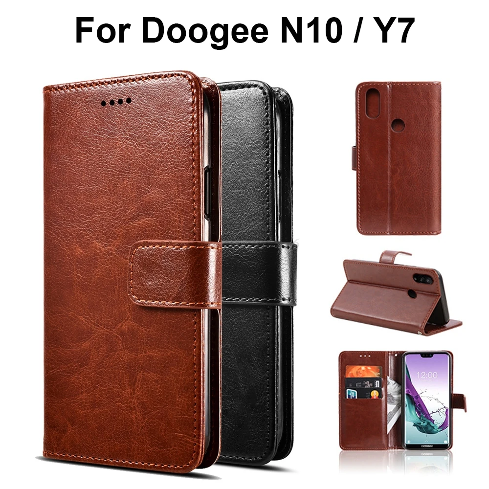 Капа Doogee N10 силиконовый чехол из искусственной кожи Кошелек задняя крышка флип-чехол Для Doogee Y7 Чехол Для Doogee N10 N 10 5,8" чехол для телефона