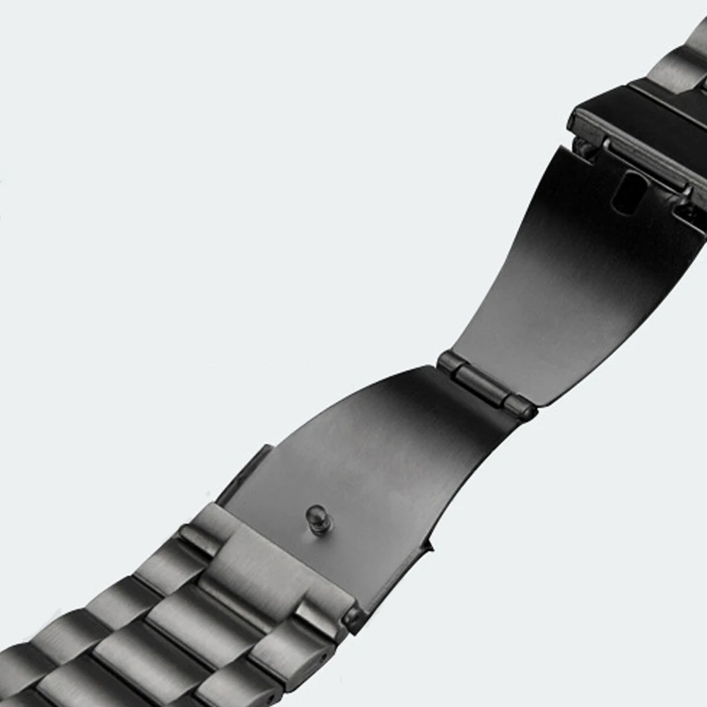 Ремешок Avitalk из нержавеющей стали для Apple Watch 38 мм 42 iwatch 3 2 1 черный серебристый