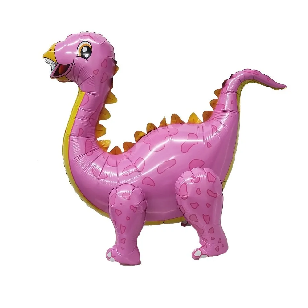 pink dinosaur 2 1 шт. большие 4D воздушные шары из фольги для прогулок в виде динозавра, украшения для вечеринки на день рождения, Детские вечерние шары в виде динозавра - Цвет: pink dinosaur 2