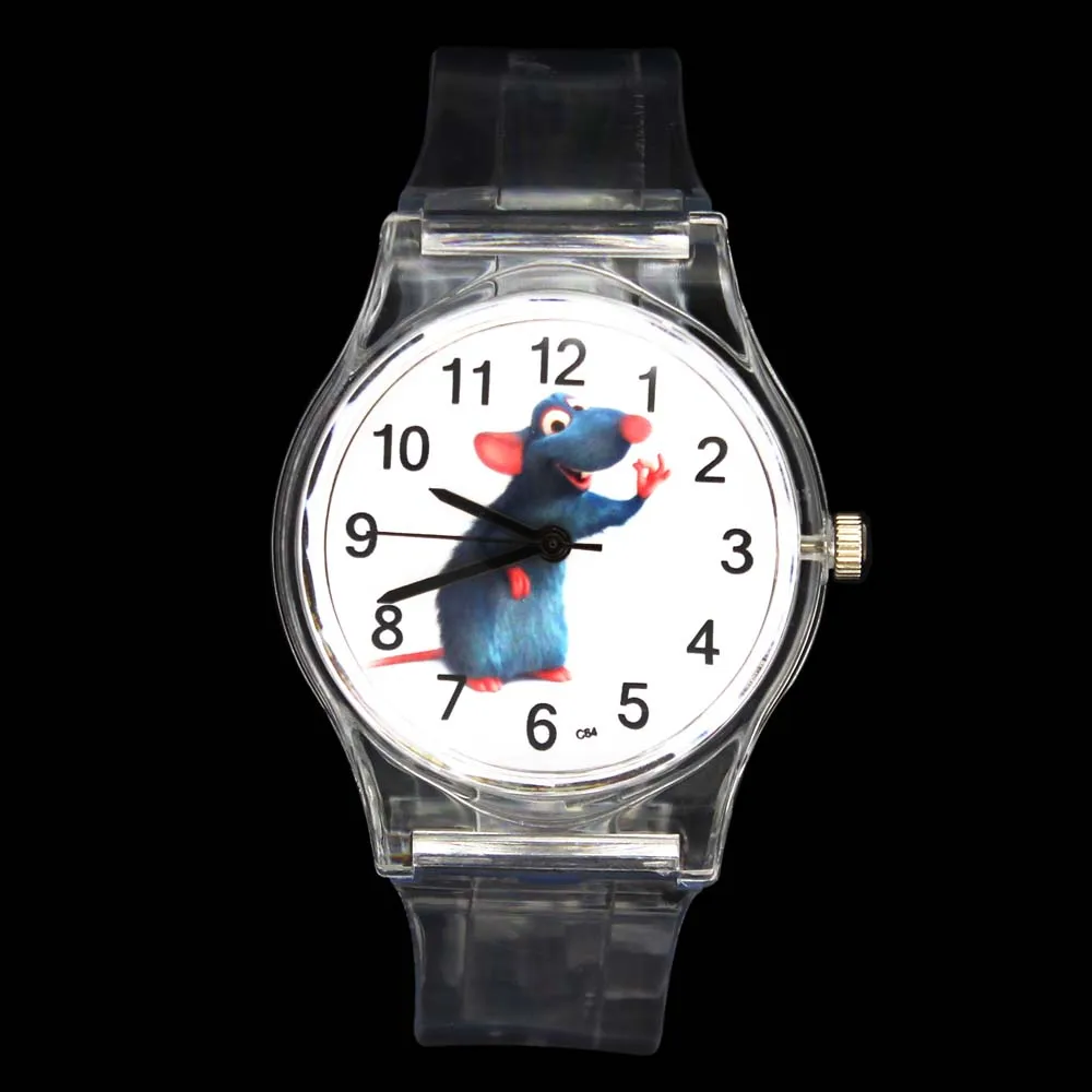 Модные детские кварцевые часы с мультяшным 3d рисунком мыши и животных подарок