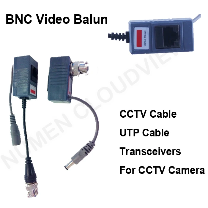CCTV BNC Видео балун UTP Мощность Пассивный приемник Balun Rj45 POE мощность видео 2 в 1