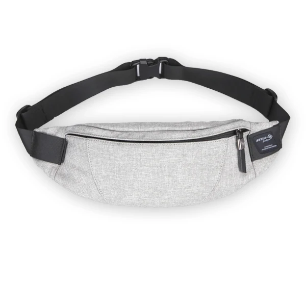 Hk Fanny Pack черная водонепроницаемая сумка на пояс для денег мужской кошелек подростковый дорожный кошелек на пояс Мужские поясные сумки чехол для сигарет для телефона - Цвет: grey