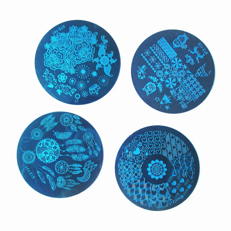 Bittb пилочки для ногтей штамп пластина кружевной с цветком животным узором