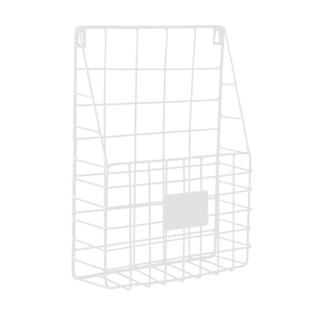 Simple Iron Wall Mounted Hanging Rack Iron Storage Basket Magazine Storage Box Wall Hanging Newspaper Racks Versatile Baskets