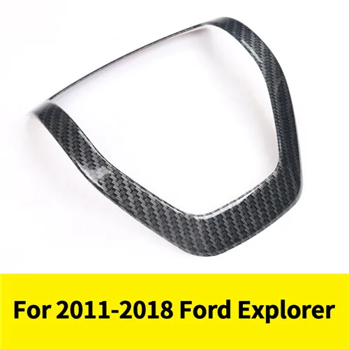 Option H JHO ABS углеродного волокна зерна крышка Накладка для Ford Explorer 2011- автомобиль Стайлинг Аксессуары гарнир 2012 2013 - Название цвета: Option H