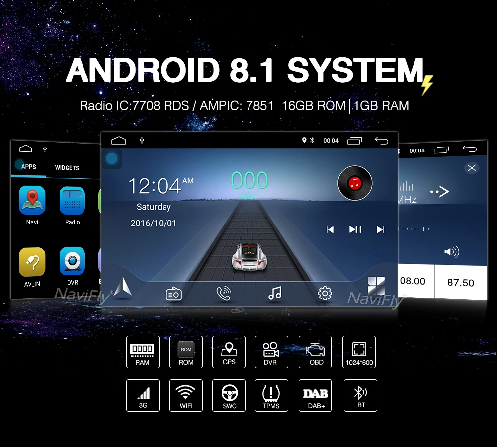 Бесплатная доставка 9 &quotAndroid 8 1 автомобильный Радио Аудио Плеер Мультимедиа GPS