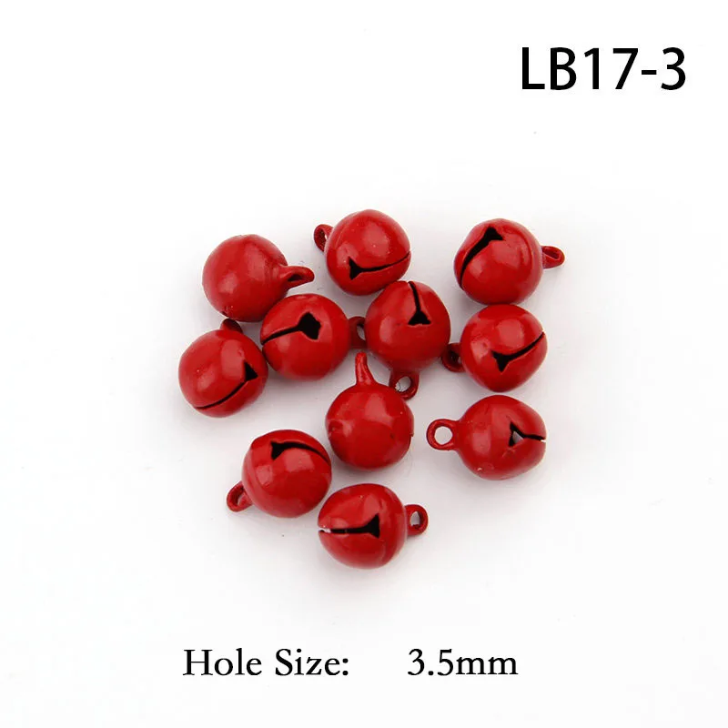 10mm 20pcs 6-20 мм красный медный спрей лак Рождественская открытая подвеска с бубенчиками ручной работы Вечерние DIY аксессуары для рукоделия - Цвет: 10mm 20pcs