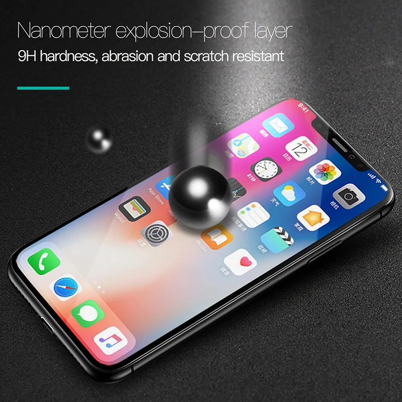 TOTU 4D Защита экрана для iPhone X закаленное стекло 0 23 мм мягкий край Закаленное