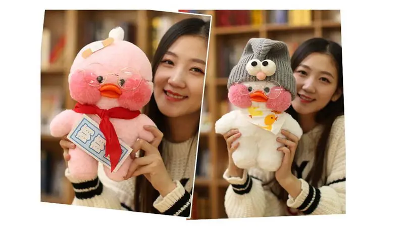 30 см Kawaii LaLafanfan кафе утка плюшевая игрушка мультяшная Милая Утка Мягкая кукла животные куклы детские игрушки подарок на день рождения для детей