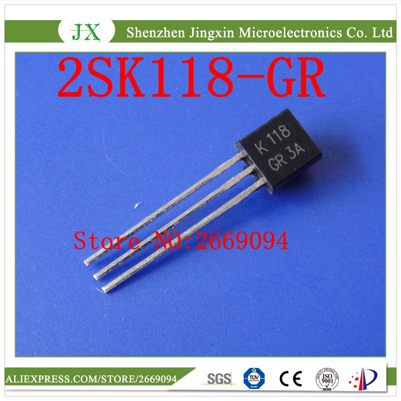 10 шт. 2SK118-GR K118GR 2SK118-GR(F) 2SK118 K118 TO92 кремниевый N канальный Соединительный Тип |
