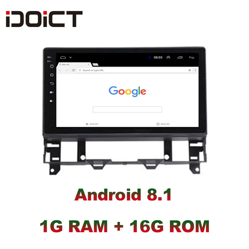 IDOICT Android 8,1 dvd-плеер для автомобиля gps навигация Мультимедиа для Mazda 6 радио 2002-2008 стерео DSP