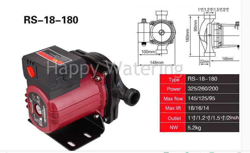 325W/260W/200W циркуляционный насос горячей воды для 220V Три Скорость регулировка +