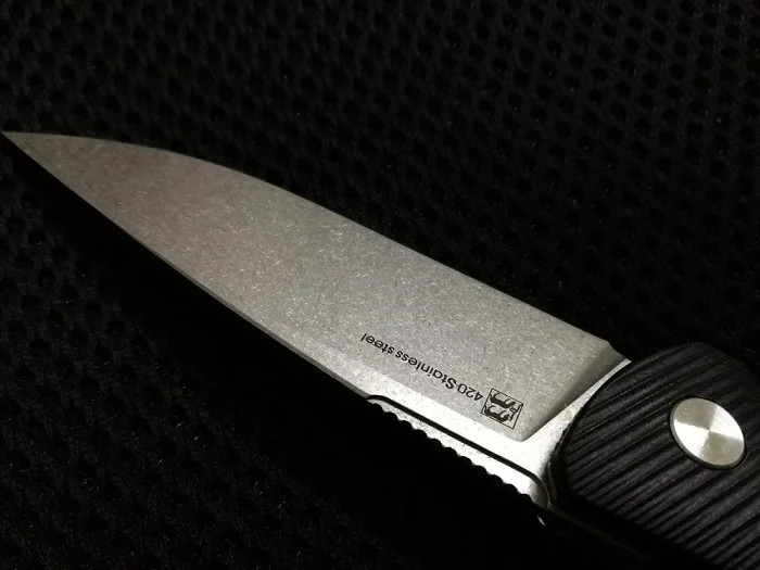 Stonewash Blade Складной мини-нож 3 от jonnyjamie Speedball, лезвие из нержавеющей стали 420, с черной FRN ручкой, карманные ножи для повседневного использования, походные ножи - Цвет: Stonewash Blade