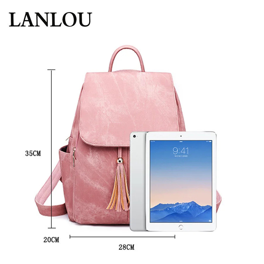 LANLOU брендовый популярный женский рюкзак Новая повседневная дорожная сумка с