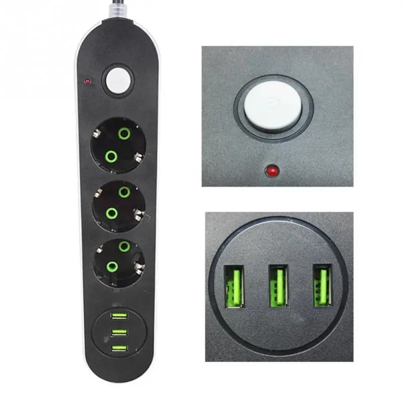 Умная розетка с разъемом USB, штепсельная вилка ЕС, переключатель перегрузки, защита от перенапряжения с 3/4 разъемом 3/4, usb-зарядное устройство