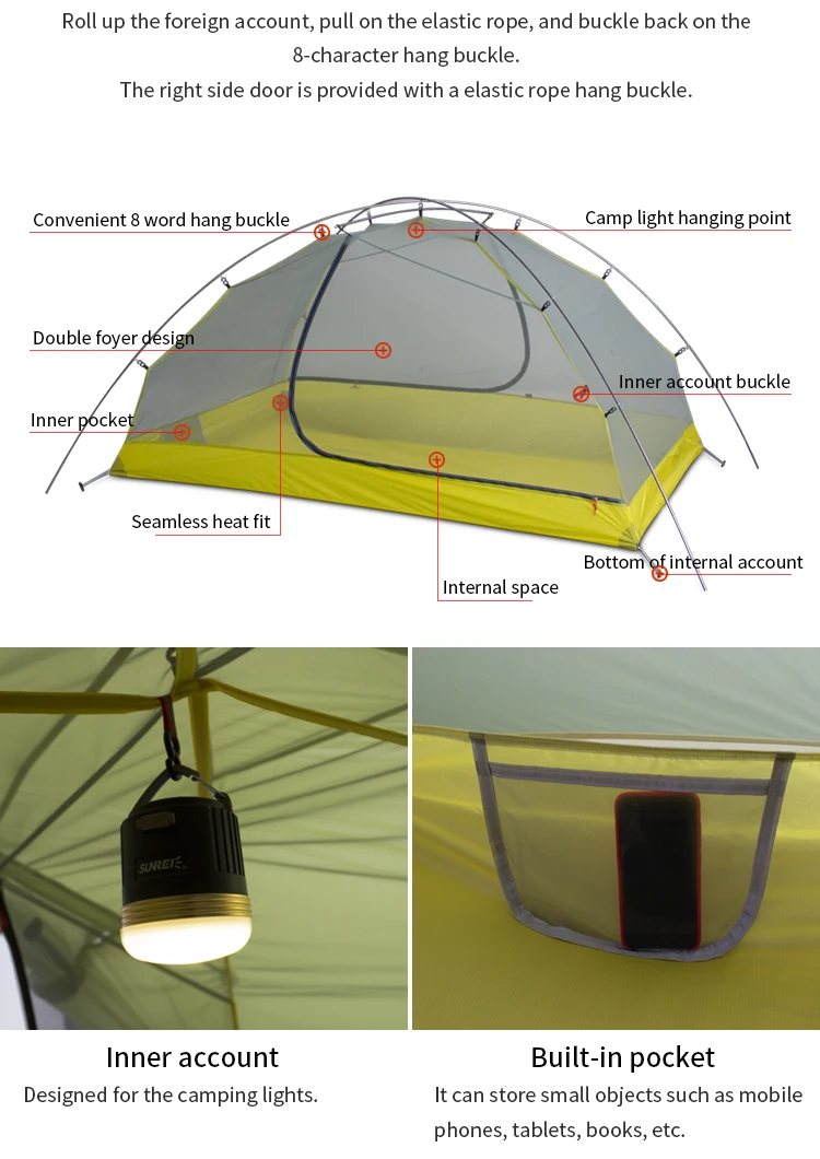 3F UL GEAR 2 человек 4 сезон палатка 2 человек Сверхлегкий палатки Открытый лагерь оборудование