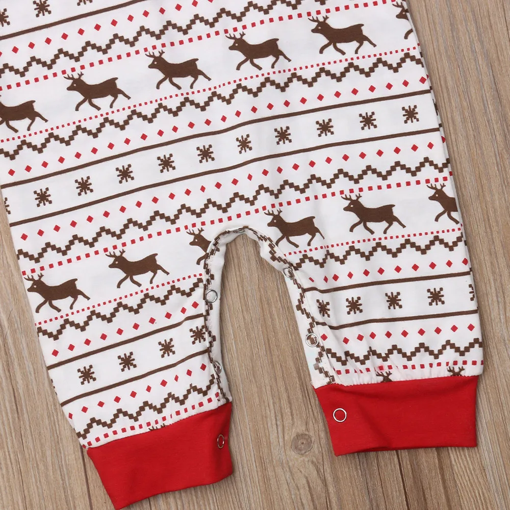 

2Pcs Baby Clothes 2019 FASHION Christmas Clothing Newborn Baby Girl Boy Deer Print Jumpsuit Romper Hat Xmas L1128