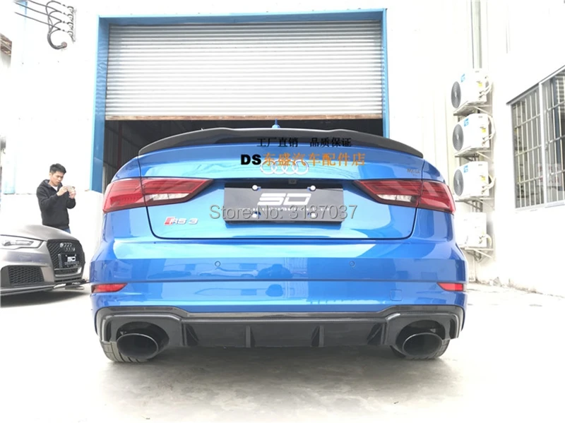Для Audi A3 Sedan спойлер S3 RS3- высококачественный спойлер на заднюю крышу из углеродного волокна багажник спойлер для автомобиля
