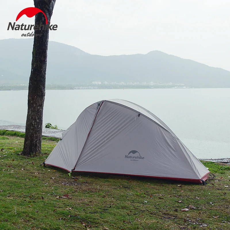 Naturehike ветрозащитные 210 T/20D полиэфирные сверхлегкие портативные двухслойные наружные походные водонепроницаемые палатки для 1-2 человек