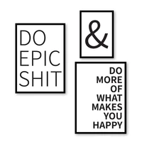 poster do epic shit do more what makes you happy quote wall art giclee print canvas painting pictures home decor for living room