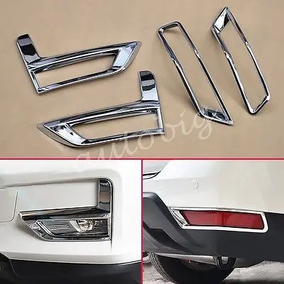 

For Nissan Rogue XTrail Fog Light Reflector Cover Chrome Accessories 2017 2018