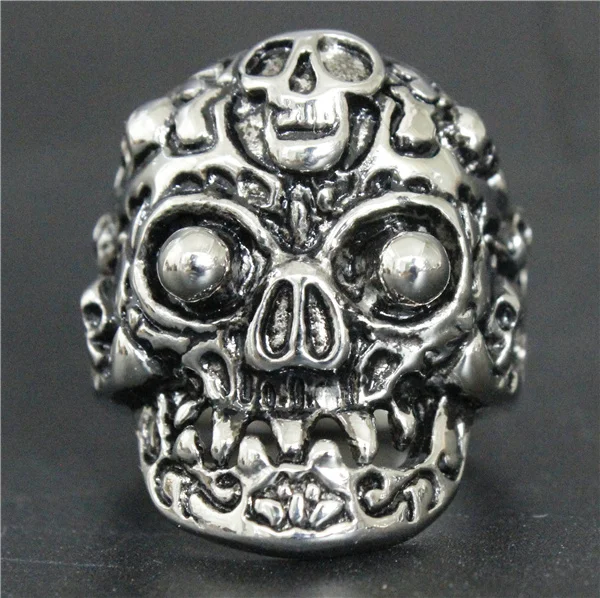 Drop Ship Size 7~13 Fashion Cool Eye Ball Skull Ring 316L Stainless Steel Jewelry Polishing Biker | Украшения и аксессуары