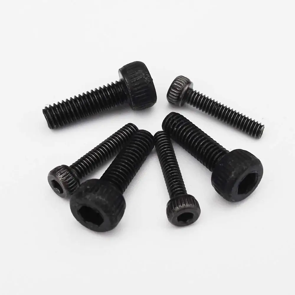 12.9 class steel 25 шт. Метрическая резьба M2 M3 черная 12,9 класс 304 A2 Шестигранная крышка из нержавеющей стали Болт с шестигранной головкой длина 3-35 мм - Цвет: 12.9 class steel