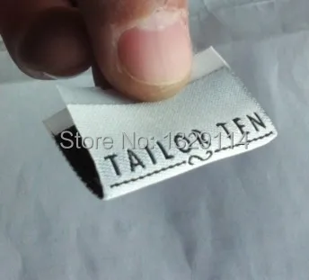 1000 шт. бирка петля на заказ белая Дамасская тканая этикетка для одежды 4*3 5 м|woven
