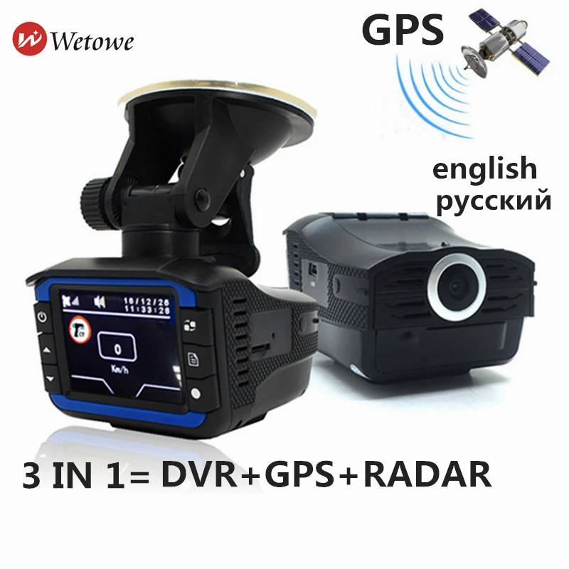 I6 3 в 1 российские GPS Радар детекторы Анти радар Автомобильный видеорегистратор