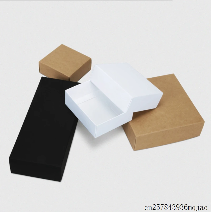 100 шт. подарочные коробки из крафт бумаги картонные бумажные с крышками мыло