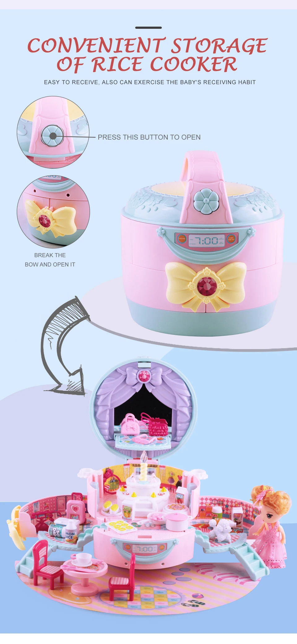 Diy dream baby doll дом милый дом музыка пластиковая мини-мебель для комнаты миниатюрный кукольный домик для игрушек куклы дети девочки дети