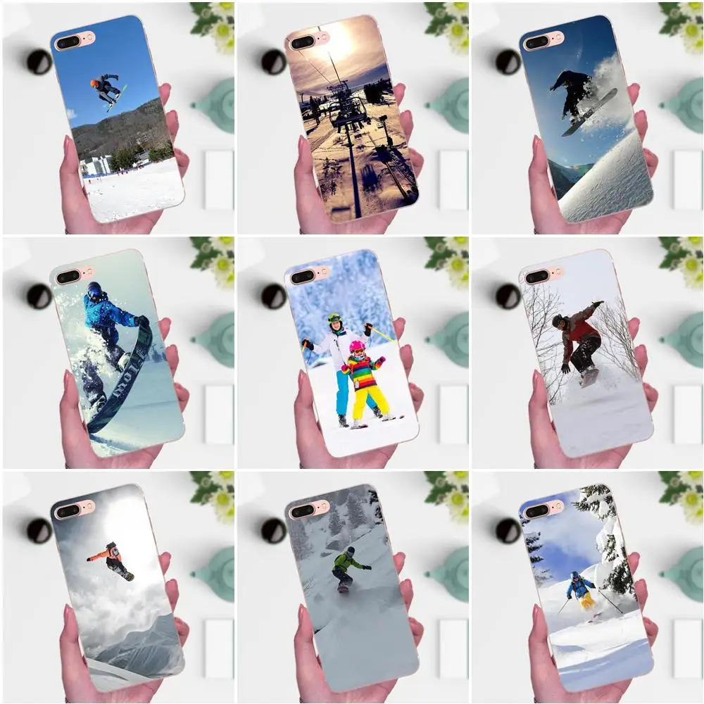 Diy рисунок ТПУ Для Xiaomi Note 3 4 Mi3 Mi4 Mi4C Mi4i Mi5 Mi 5S 5X 6 6X 8 SE A1 Max Mix 2 Snow Or Die Ski Snowboard Sport