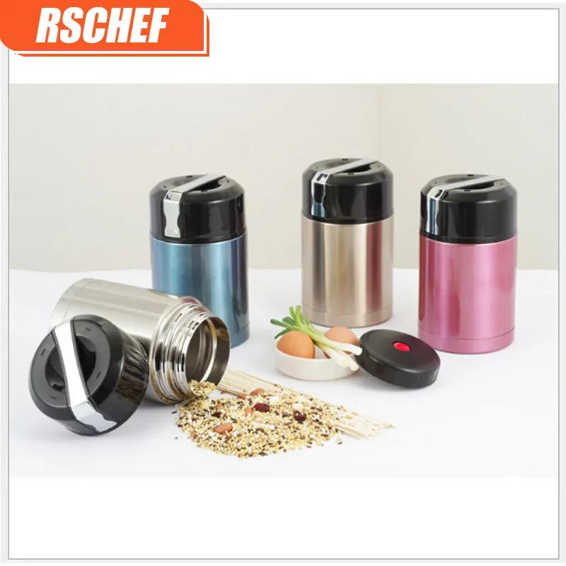 Термос RSCHEF из нержавеющей стали 304 для студентов теплая Вакуумная чашка ланча