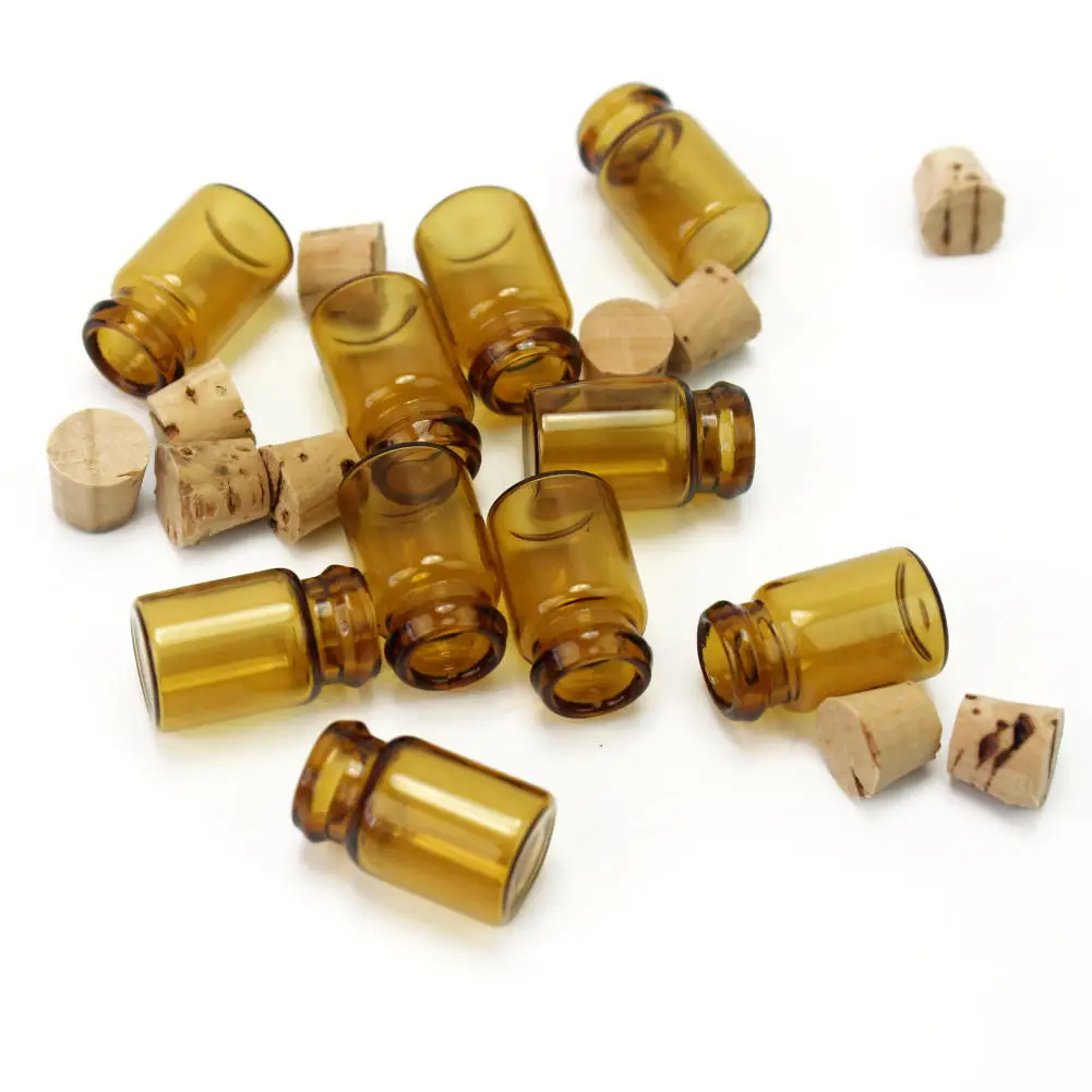 10 шт Мини коричневые пустые стеклянные бутылки желая бутылка сообщения флаконы