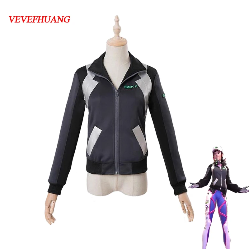 VEVEFHUANG OW D.Va DVA Hana песня Косплэй костюм съемки Куртка со звездой Толстовка